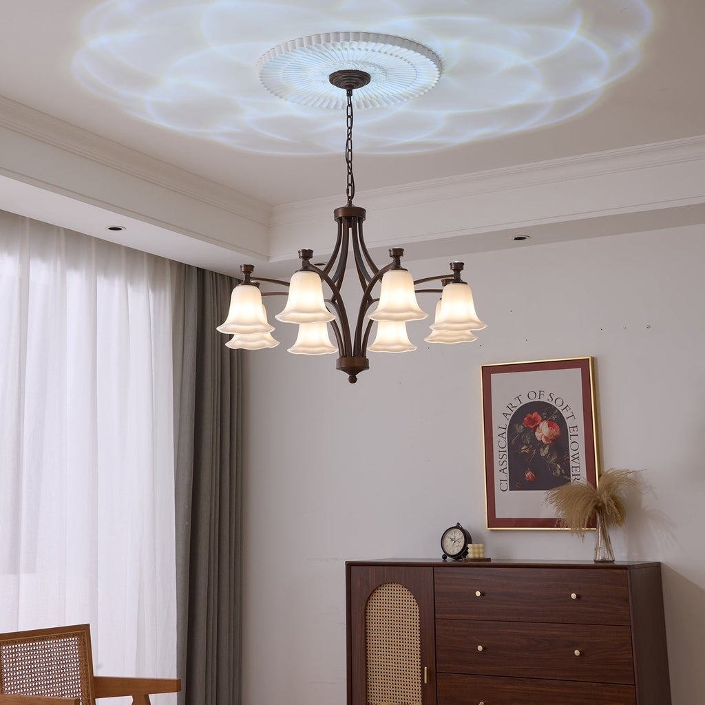 Viloros Chandelier Verre Cloche Premium Traditionnel - Neutralighting