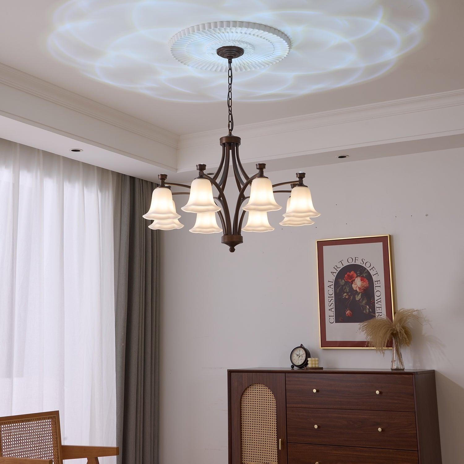 Viloros Chandelier Verre Cloche Premium Traditionnel - Neutralighting