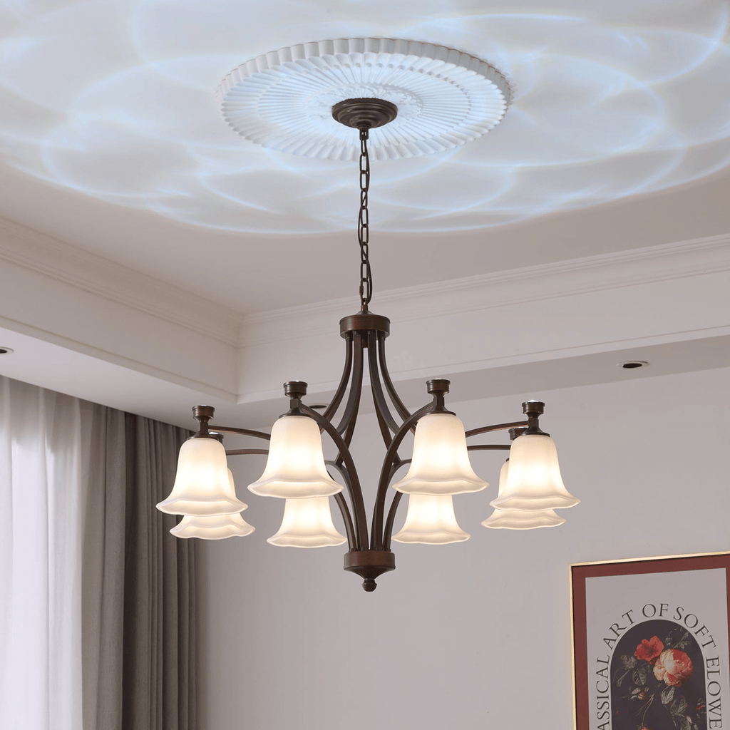 Viloros Chandelier Verre Cloche Premium Traditionnel - Neutralighting