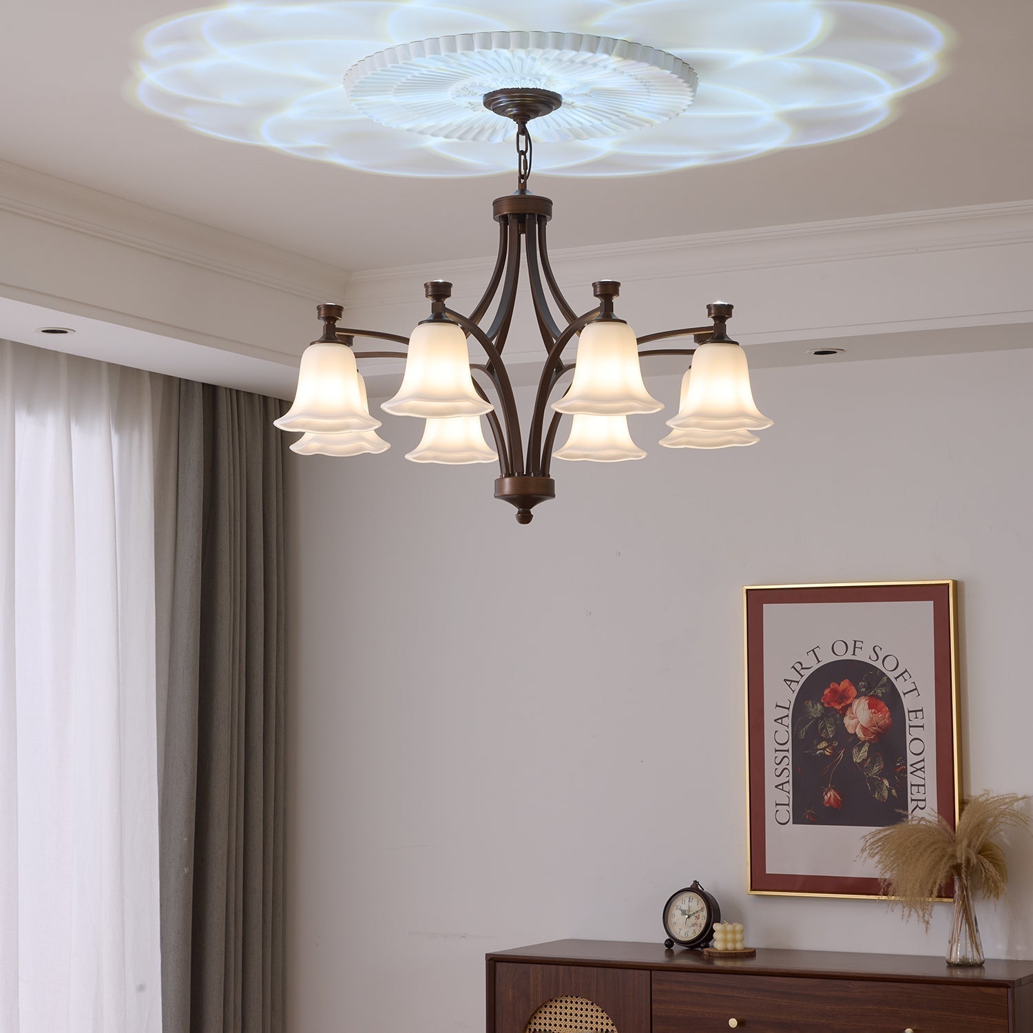 Viloros Chandelier Verre Cloche Premium Traditionnel - Neutralighting