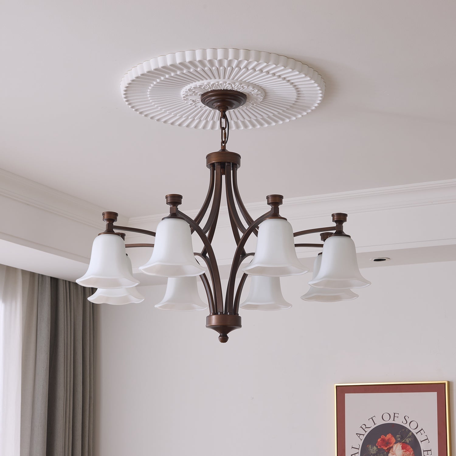 Viloros Chandelier Verre Cloche Premium Traditionnel - Neutralighting