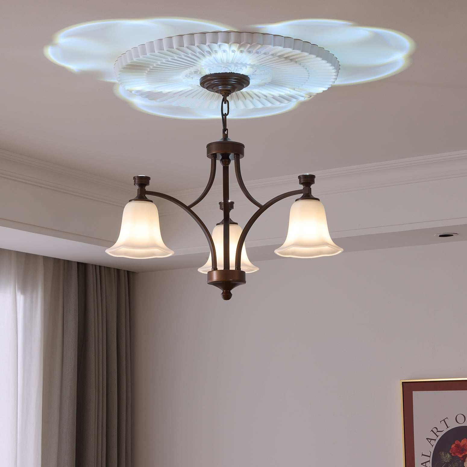 Viloros Chandelier Verre Cloche Premium Traditionnel - Neutralighting
