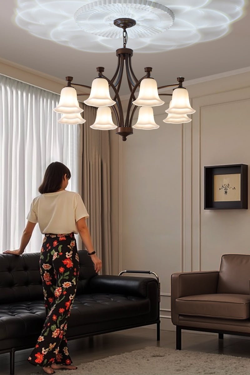 Viloros Chandelier Verre Cloche Premium Traditionnel - Neutralighting