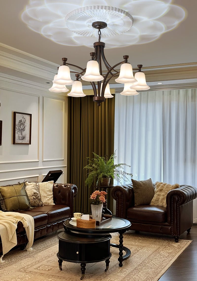 Viloros Chandelier Verre Cloche Premium Traditionnel - Neutralighting