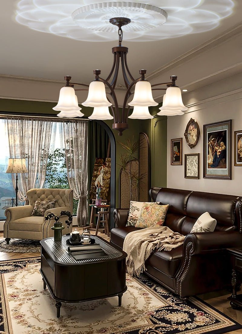 Viloros Chandelier Verre Cloche Premium Traditionnel - Neutralighting