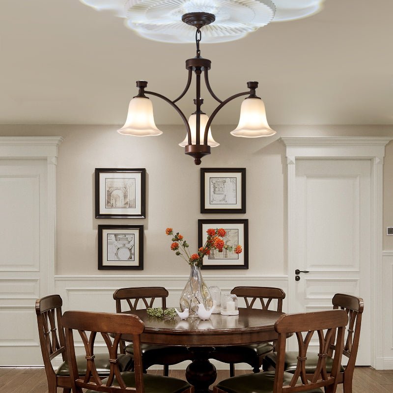 Viloros Chandelier Verre Cloche Premium Traditionnel - Neutralighting