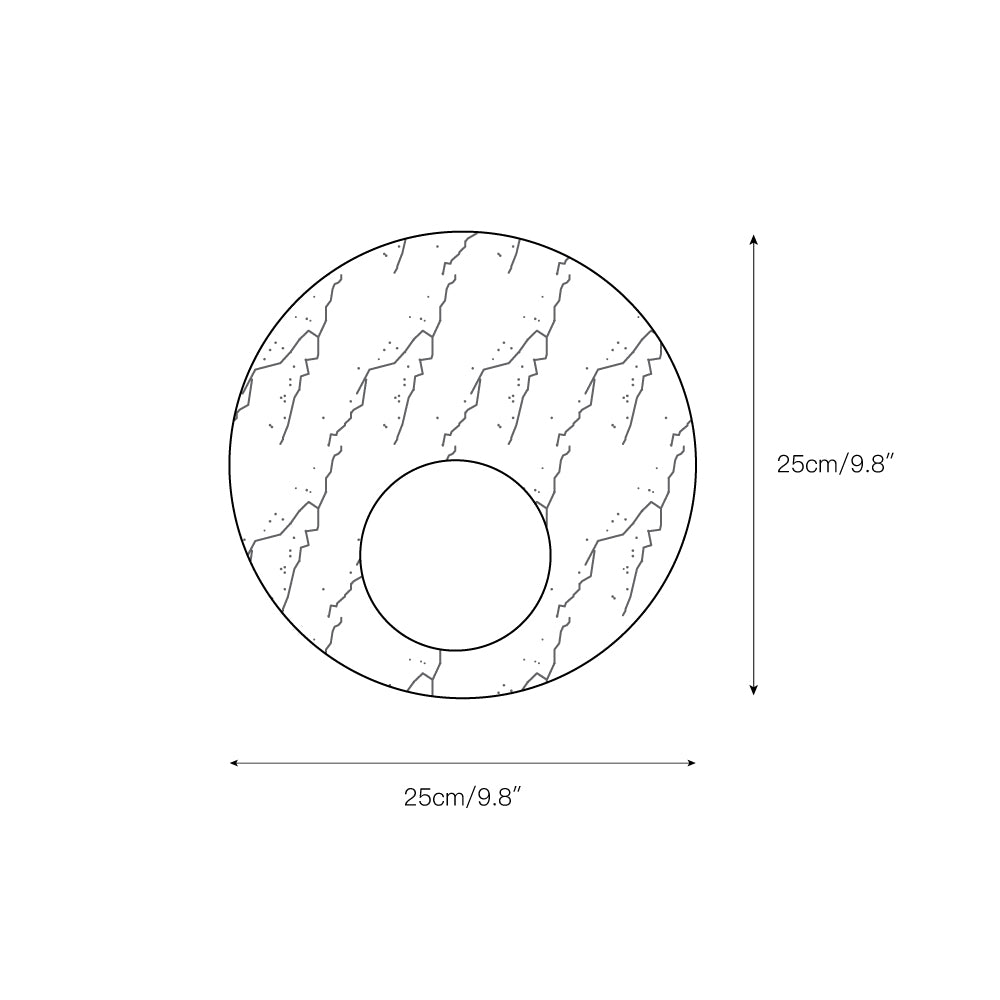 Uphae Applique Murale Ronde Marbre Verre Nordic Premium - Neutralighting