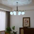 Eursoria Chandelier Bois Verre Art Orb Traditionnel - Neutralighting