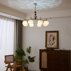 Eursoria Chandelier Bois Verre Art Orb Traditionnel - Neutralighting