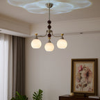Eursoria Chandelier Bois Verre Art Orb Traditionnel - Neutralighting