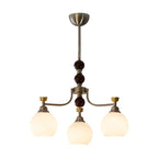 Eursoria Chandelier Bois Verre Art Orb Traditionnel - Neutralighting