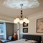 Eursoria Chandelier Bois Verre Art Orb Traditionnel - Neutralighting