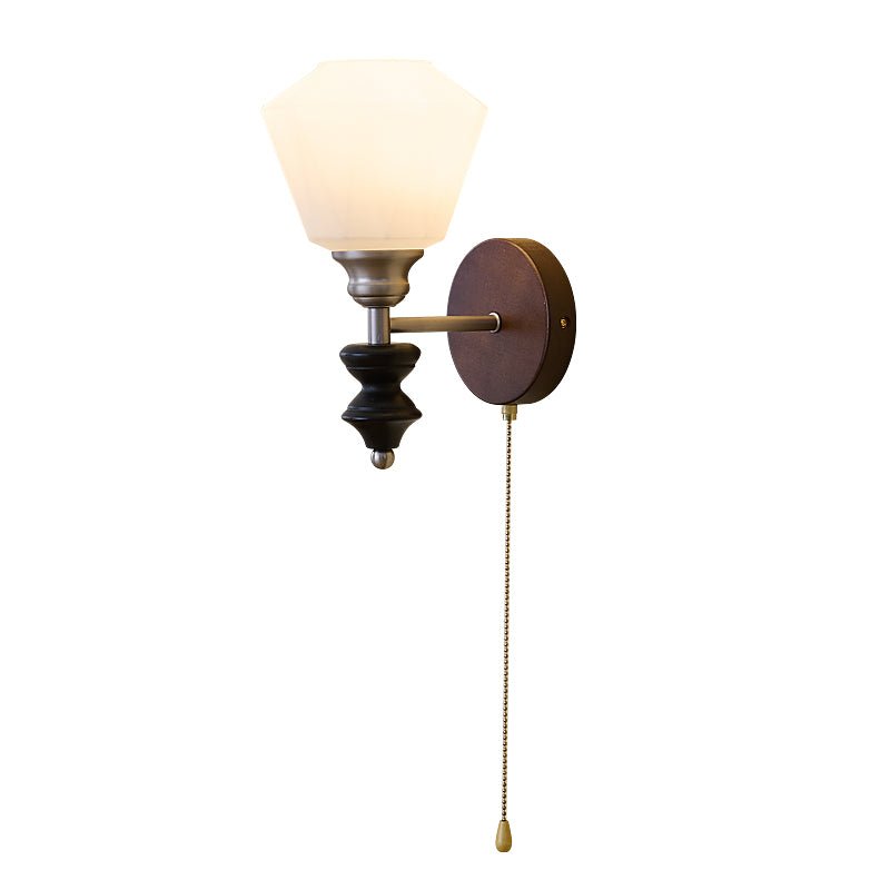 Lucille Applique Murale en Verre Art Classique et Bois - Neutralighting