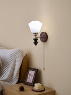 Lucille Applique Murale en Verre Art Classique et Bois - Neutralighting