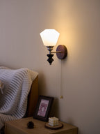 Lucille Applique Murale en Verre Art Classique et Bois - Neutralighting