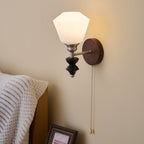 Lucille Applique Murale en Verre Art Classique et Bois - Neutralighting