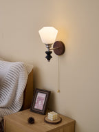 Lucille Applique Murale en Verre Art Classique et Bois - Neutralighting