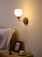 Lucille Applique Murale en Verre Art Classique et Bois - Neutralighting