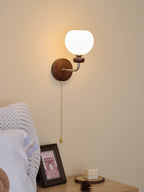 Lucille Applique Murale en Verre Art Classique et Bois - Neutralighting