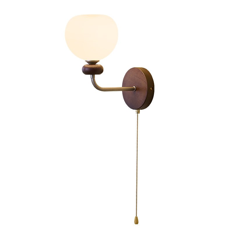 Lucille Applique Murale en Verre Art Classique et Bois - Neutralighting