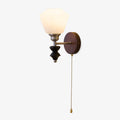 Lucille Applique Murale en Verre Art Classique et Bois - Neutralighting