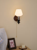 Lucille Applique Murale en Verre Art Classique et Bois - Neutralighting