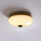 Ludo Plafonnier Laité Verre Laiton Accent Classique - Neutralighting