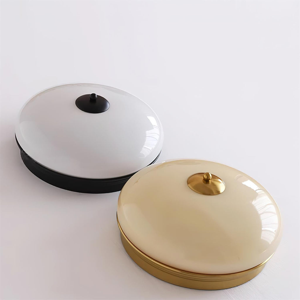 Vatalisra Lampe de Plafond Ronde Métal Verre Minimaliste Moderne - Neutralighting
