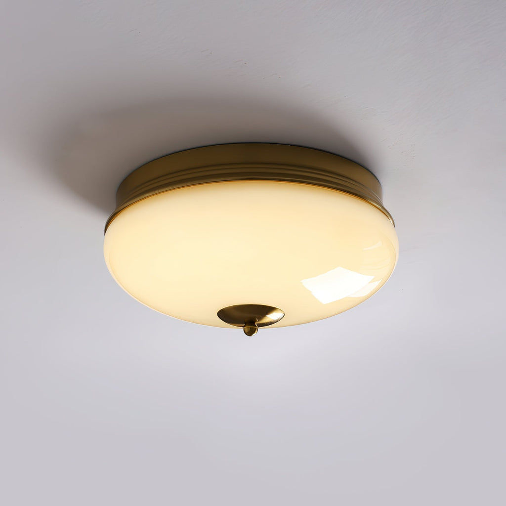 Vatalisra Lampe de Plafond Ronde Métal Verre Minimaliste Moderne - Neutralighting