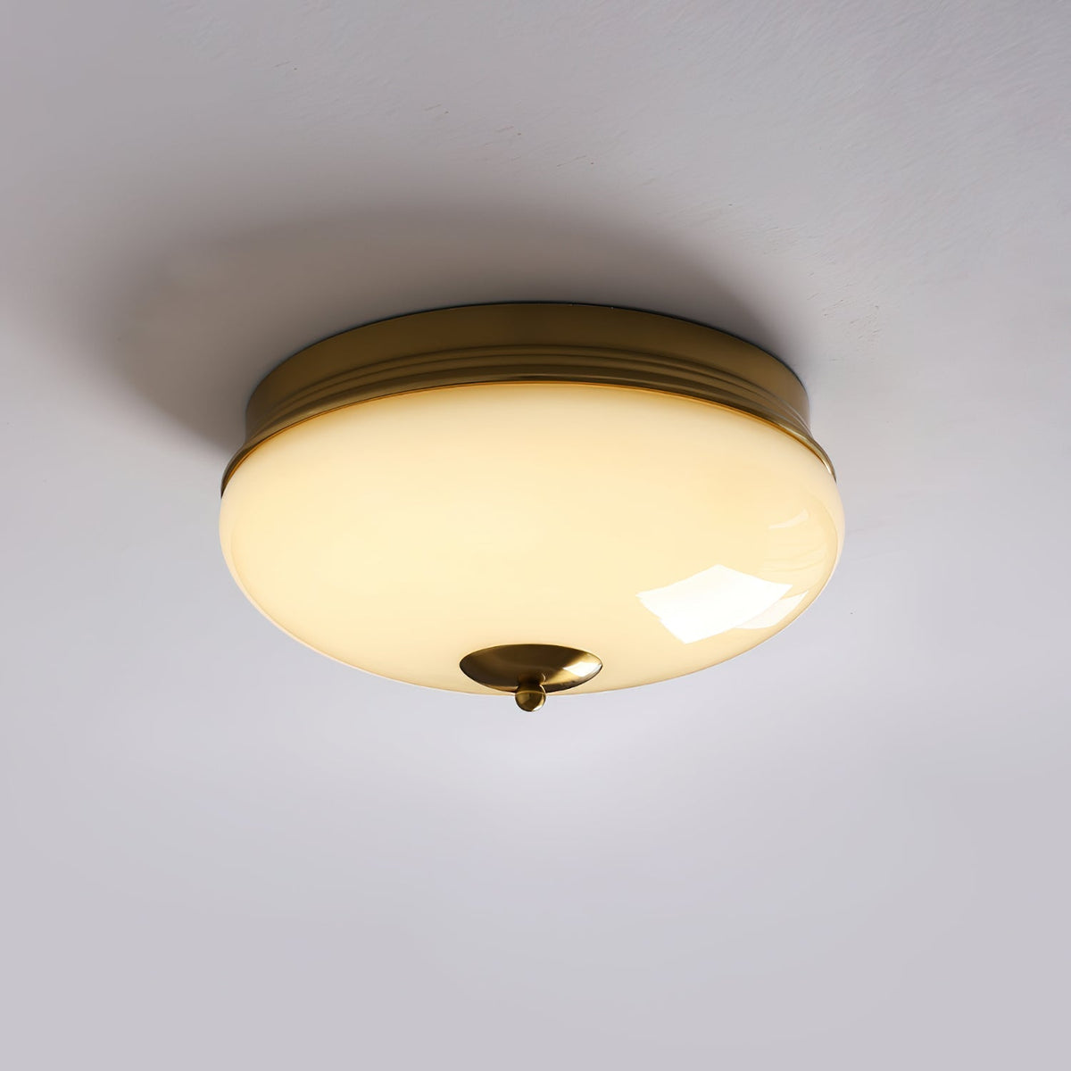 Vatalisra Lampe de Plafond Ronde Métal Verre Minimaliste Moderne - Neutralighting