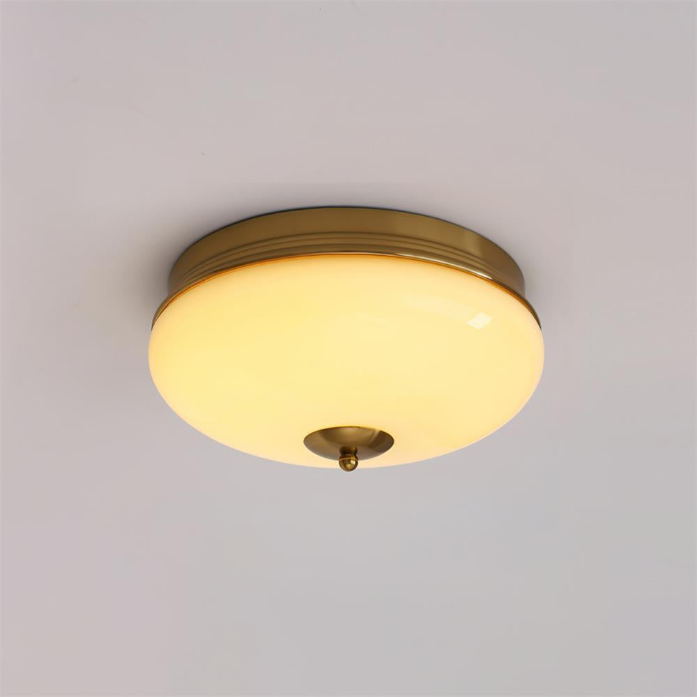 Vatalisra Lampe de Plafond Ronde Métal Verre Minimaliste Moderne - Neutralighting