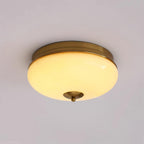 Ludo Plafonnier Laité Verre Laiton Accent Classique - Neutralighting