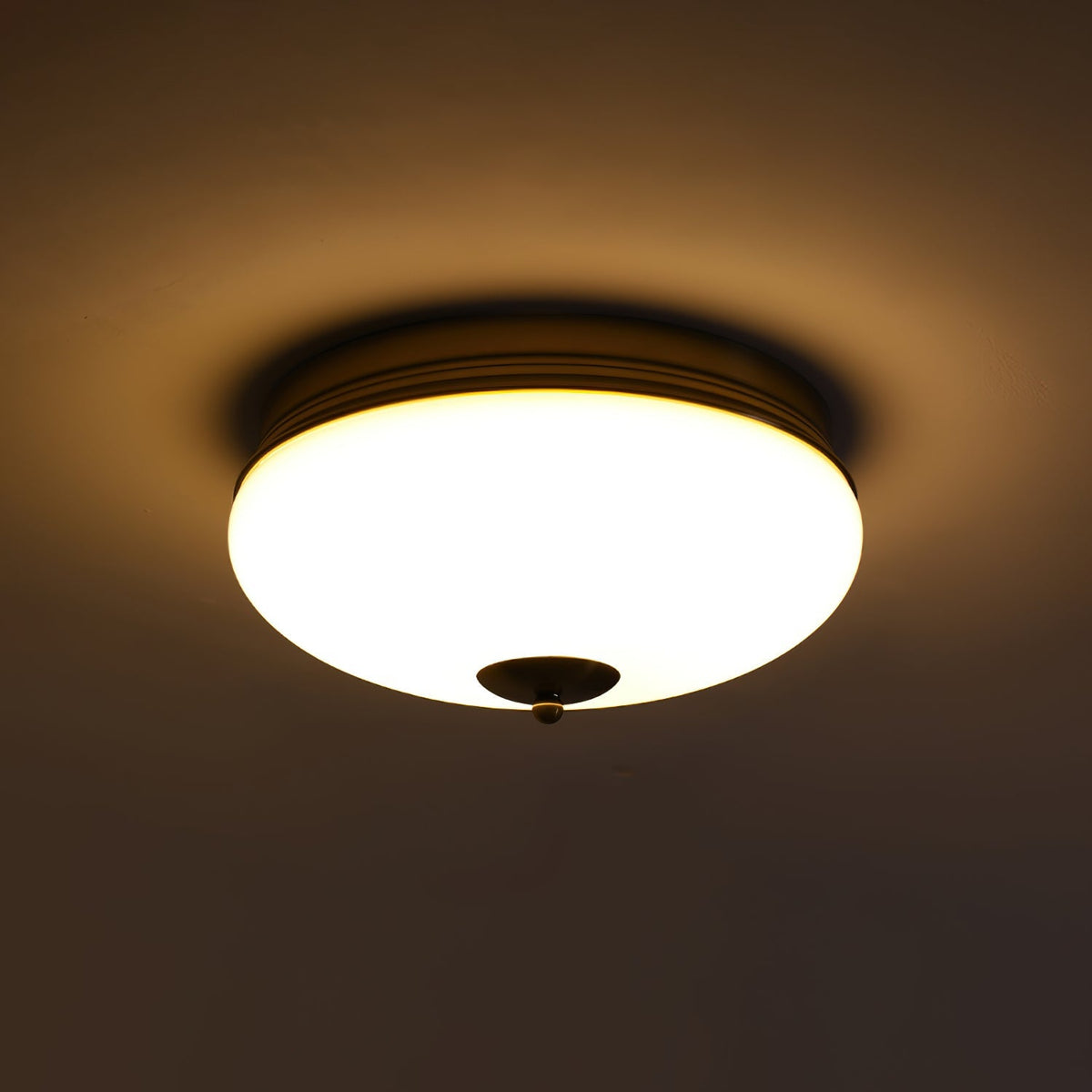 Vatalisra Lampe de Plafond Ronde Métal Verre Minimaliste Moderne - Neutralighting