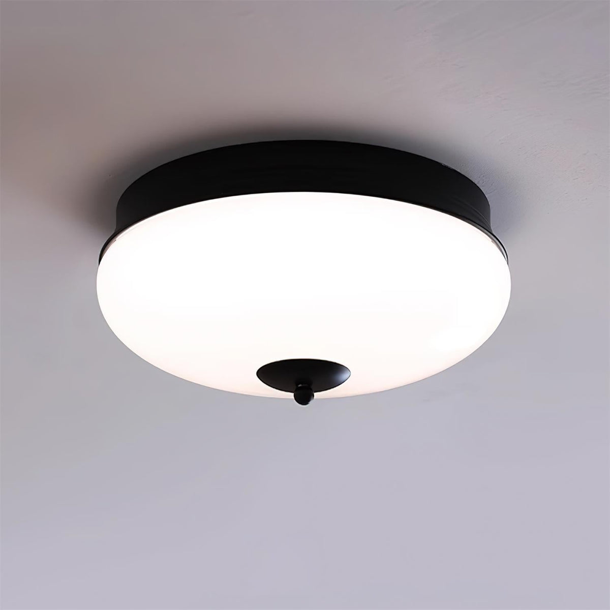 Vatalisra Lampe de Plafond Ronde Métal Verre Minimaliste Moderne - Neutralighting