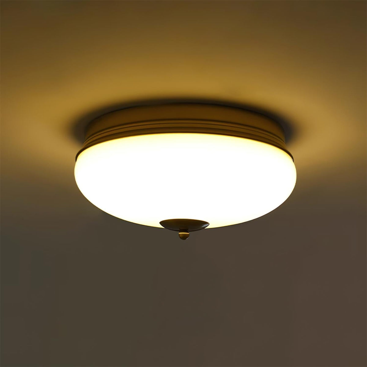 Vatalisra Lampe de Plafond Ronde Métal Verre Minimaliste Moderne - Neutralighting