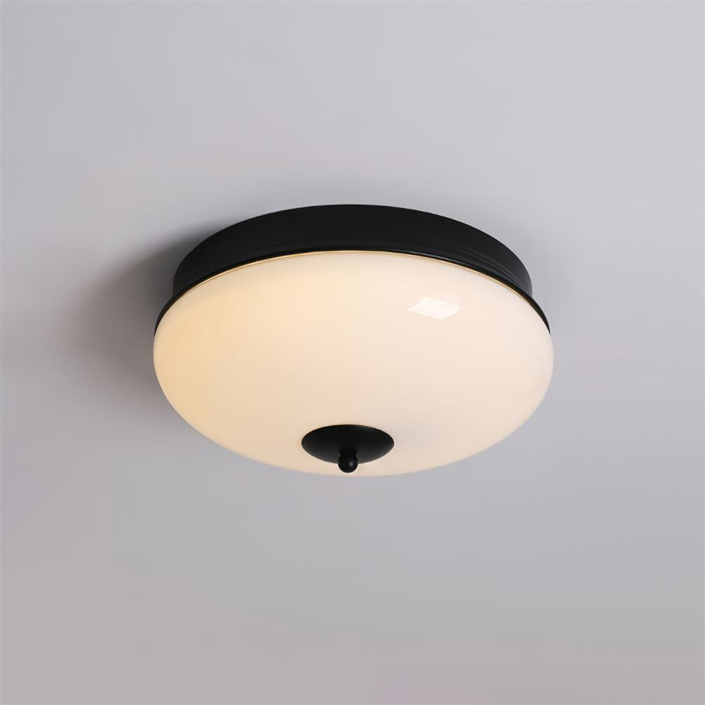 Vatalisra Lampe de Plafond Ronde Métal Verre Minimaliste Moderne - Neutralighting