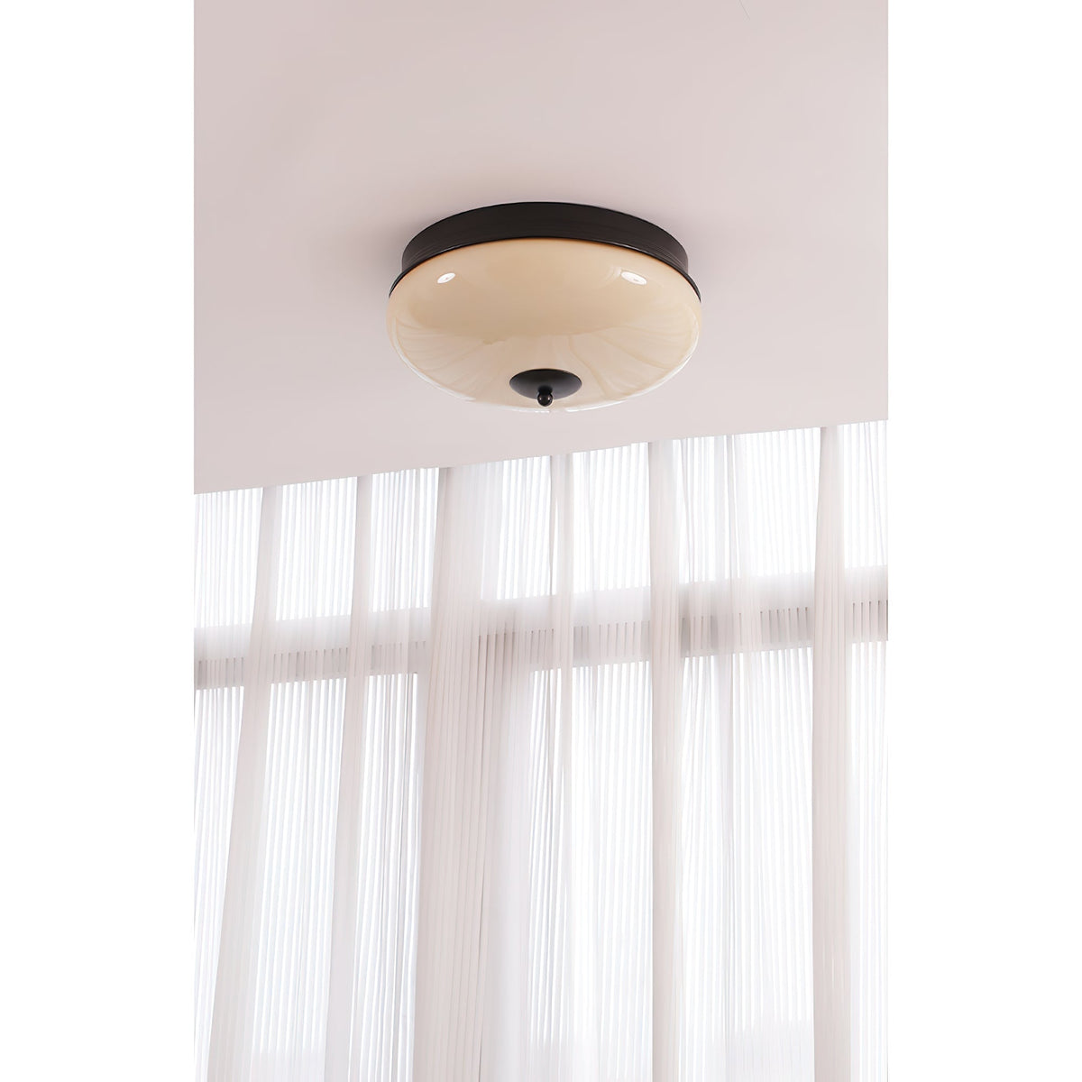Vatalisra Lampe de Plafond Ronde Métal Verre Minimaliste Moderne - Neutralighting