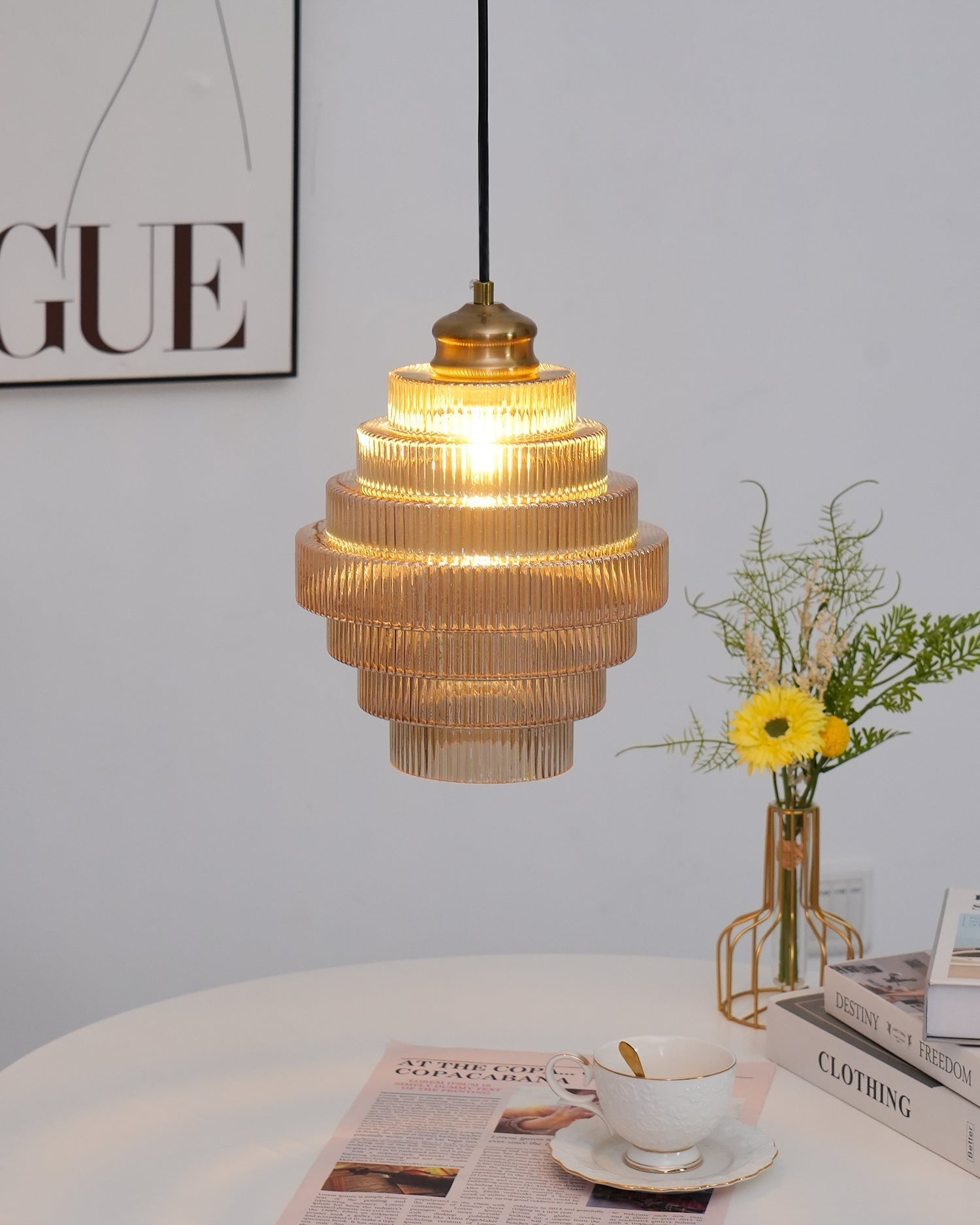 Amara Lampe Pendante en Verre Minimaliste - Neutralighting