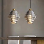 Brivelle Lampe Pendante Verre Cannelé à Brancher - Neutralighting