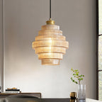 Brivelle Lampe Pendante Verre Cannelé à Brancher - Neutralighting