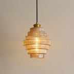 Brivelle Lampe Pendante Verre Cannelé à Brancher - Neutralighting