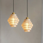 Brivelle Lampe Pendante Verre Cannelé à Brancher - Neutralighting