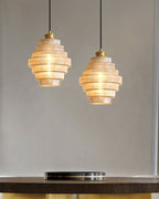 Brivelle Lampe Pendante Verre Cannelé à Brancher - Neutralighting