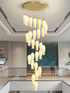 Sylirion Chandelier en Albâtre et Laiton - Neutralighting
