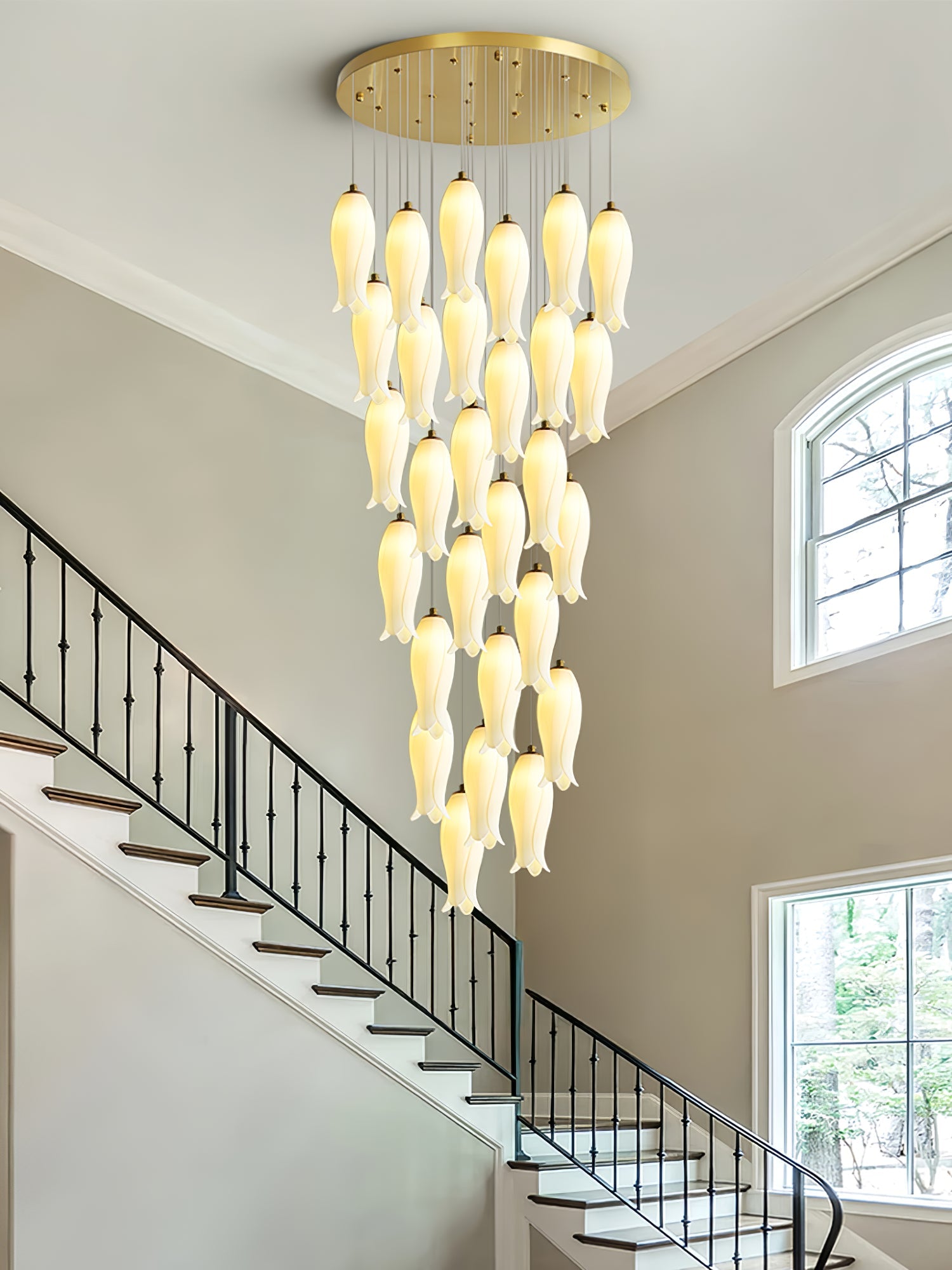 Sylirion Chandelier en Albâtre et Laiton - Neutralighting