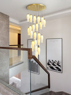 Sylirion Chandelier en Albâtre et Laiton - Neutralighting