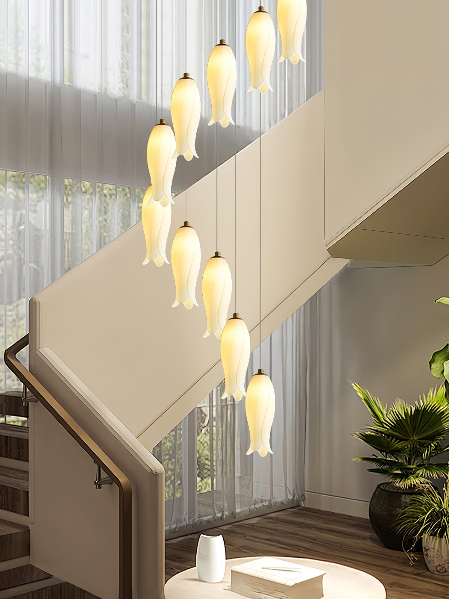 Sylirion Chandelier en Albâtre et Laiton - Neutralighting