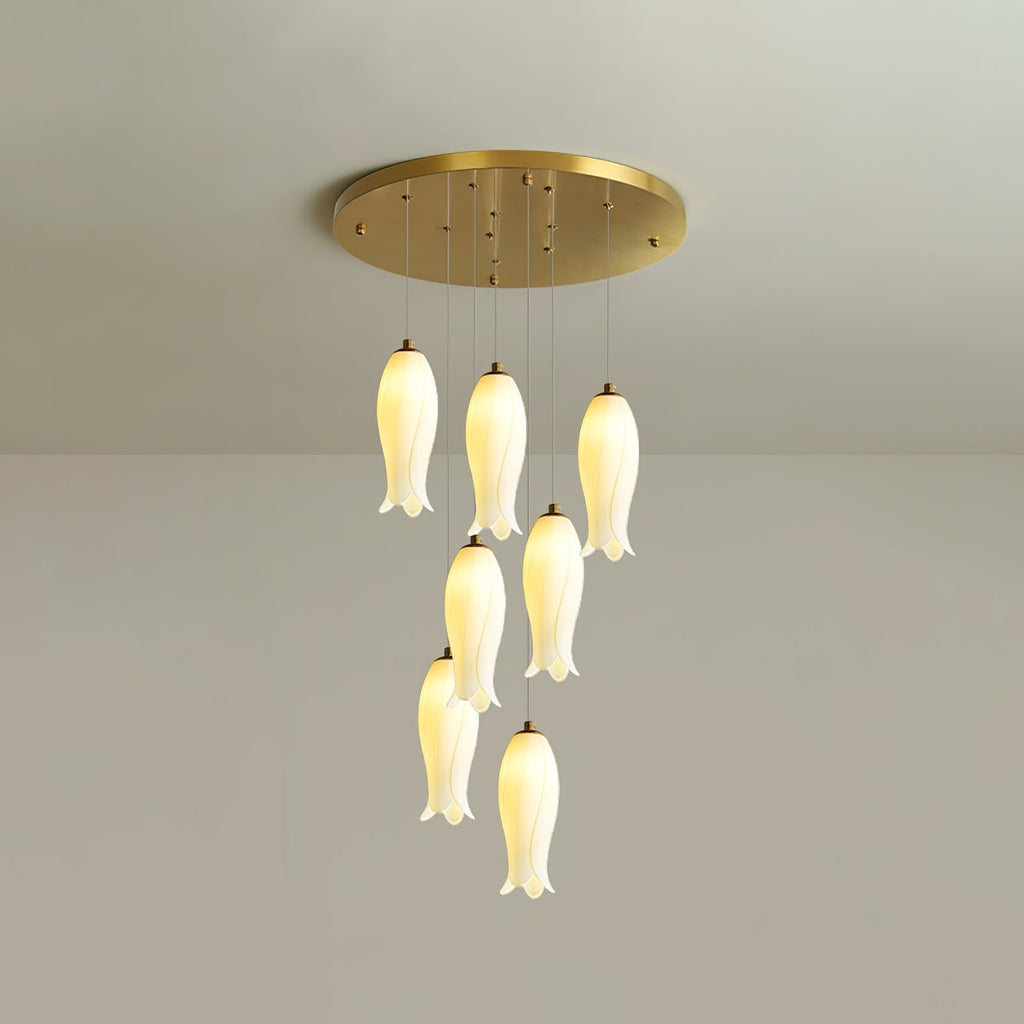 Sylirion Chandelier en Albâtre et Laiton - Neutralighting