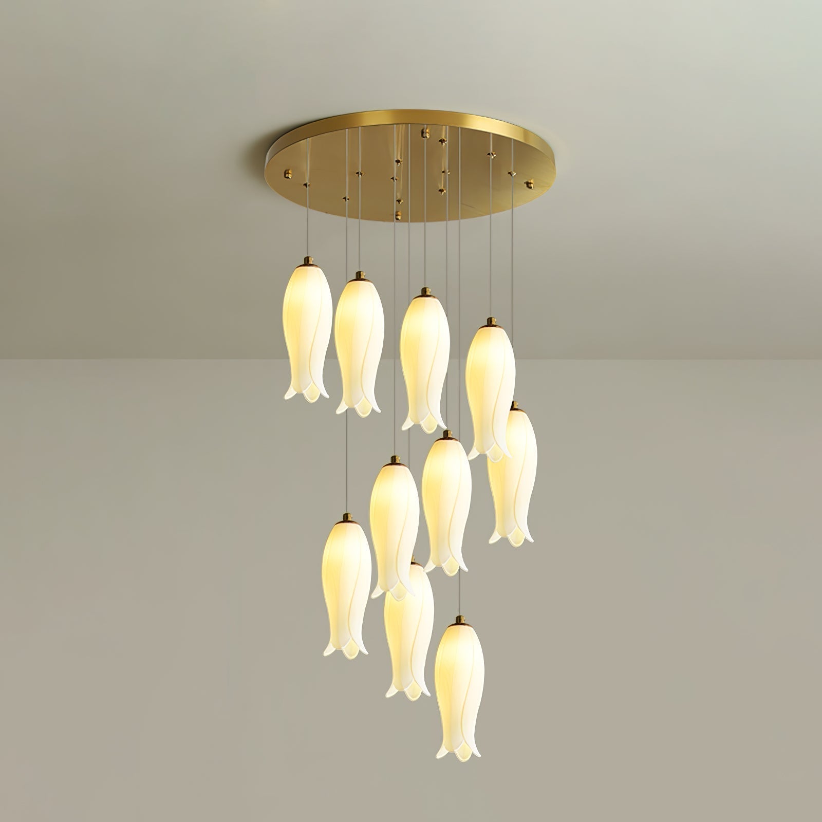 Sylirion Chandelier en Albâtre et Laiton - Neutralighting