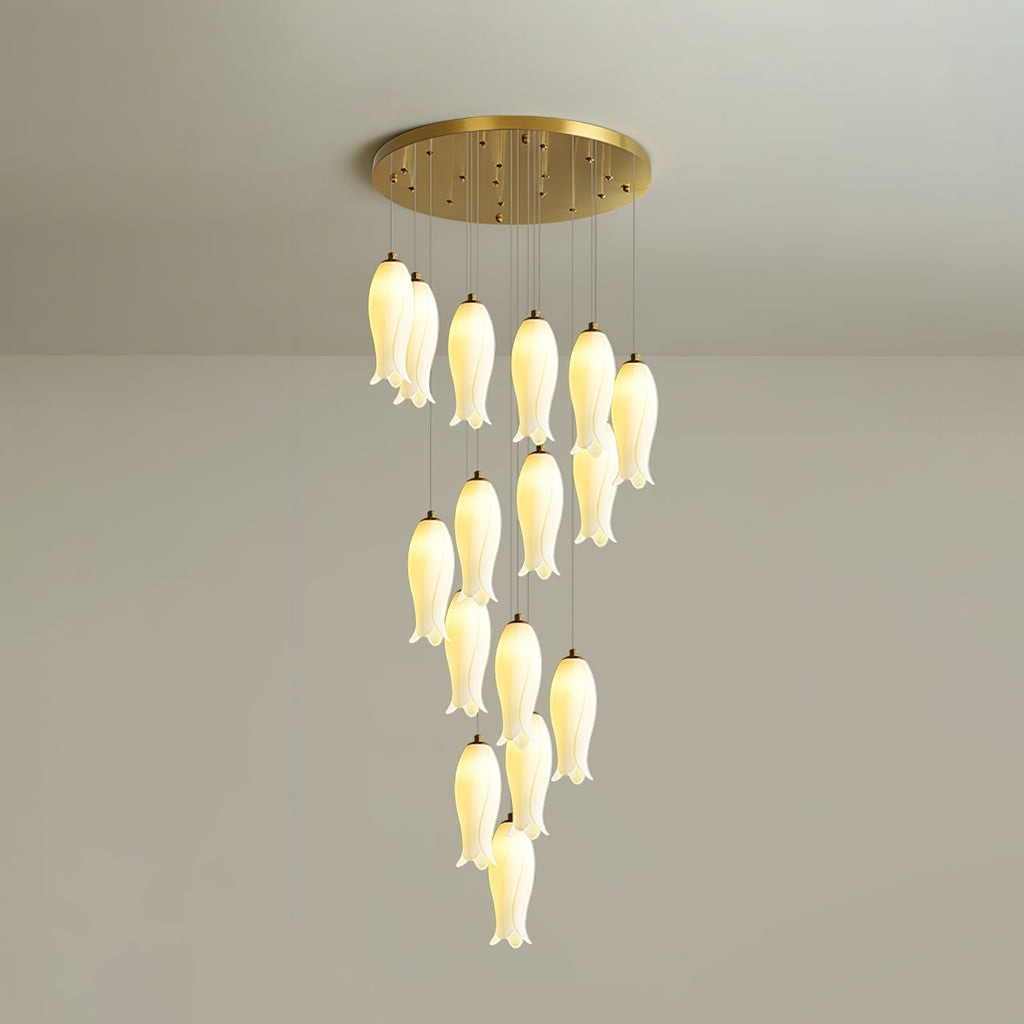 Sylirion Chandelier en Albâtre et Laiton - Neutralighting
